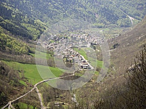 Valbondione is a mountain village at the end of the Seriana valley in the area of Bergamo, Italy