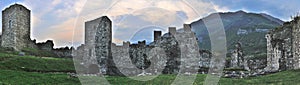 Valcamonica Breno castle inside panorama