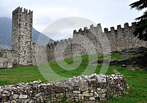 Valcamonica Breno castle inside view