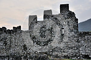 Valcamonica Breno castle walls and window