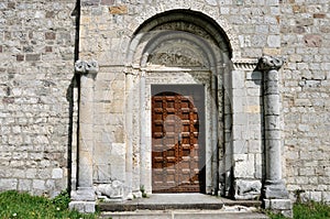 Valcamonica San Siro abbey entrance