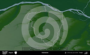 Valchedram outlined, Bulgaria. Physical