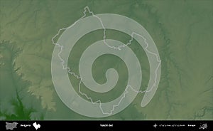 Valchi dol outlined, Bulgaria. Physical