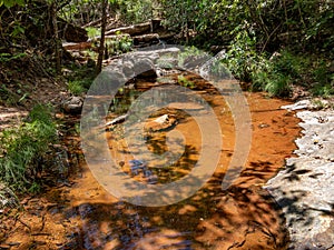 Vale da Lua with small creek at Chapada dos Veadeiros