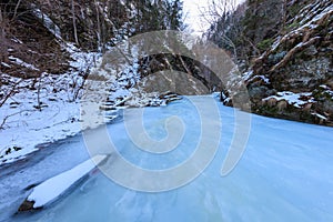 Valea lui Stan Gorge in winter, Romania photo