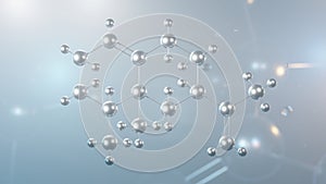 valencene molecular structure, 3d model molecule, sesquiterpene, structural chemical formula view from a microscope photo