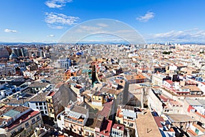Valencia aerial skyline from el Miguelete tower photo