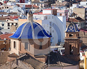 Valencia aerial skyline Jesuitas church photo