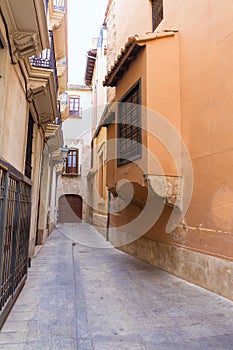 Valencia backstreet in Trinquet de Cavallers street Spain photo