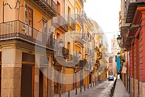 Valencia Bolseria Street in Barrio del Carmen downtown photo