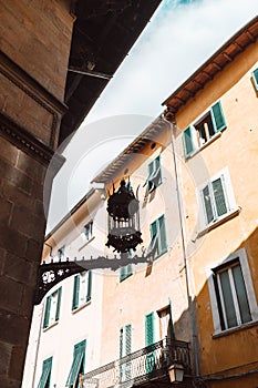 Valencia Bolseria Street in Barrio del Carmen downtown Spain photo