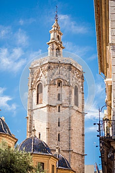 Valencia cathedral. Micalet tower. photo