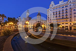 Valencia City Hall on Plaza del Ayuntamiento in Valencia photo