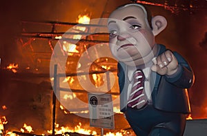 Valencia Fallas, burning huge figures.