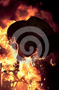 Valencia Fallas, burning huge figures.