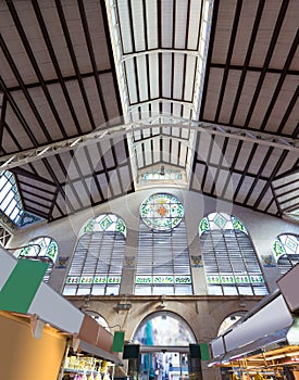 Valencia Mercado Central market dome indoor