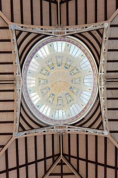 Valencia Mercado Central market dome indoor