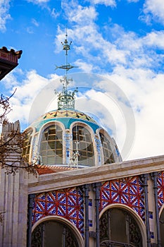 Valencia Mercado Central market outdoor dome Spain