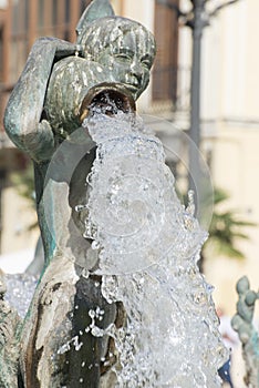 Valencia Neptuno fountain in Plaza de la Virgen photo