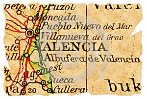 Valencia old map photo