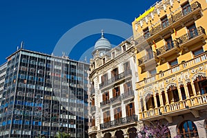 Valencia Plaza Ayuntamiento downtown at Spain photo