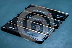 Memory modules. Fast G.Skill Ripjaws and HyperX Kingston DDR4 RAM