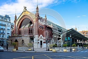 Valencia, Spain. Mercado Central - famous old market hall