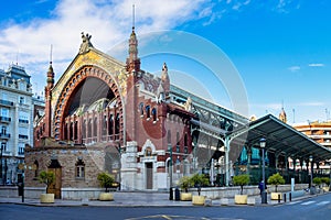 Valencia, Spain. Mercado Central - famous old market hall