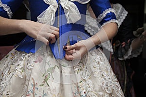 Valencian fallera visiting