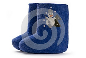 Valenki isolated on white background