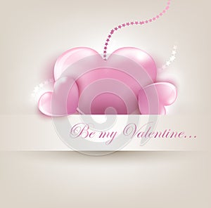 Valentin`s Day card with hearts