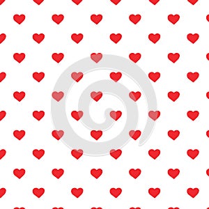 Valentin`s red heart pattern. Seamless background