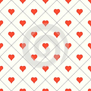 Valentine background with hearts.