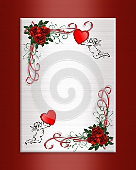 Valentine Background hearts roses