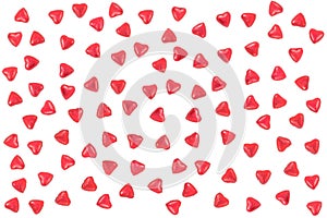 Valentine Background made with red hearts