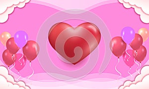 Valentine background mock up