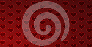 Valentine background of small hearts in red colors