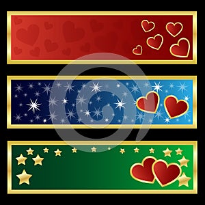 Valentine banners