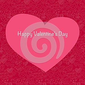 Valentine\'s day greeting card with hearts photo
