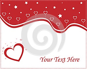 Valentine card - red and white photo