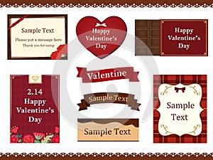 Valentine card set design