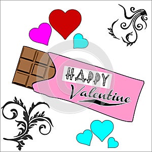 Valentine chocolate vector