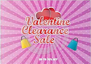 Valentine Clearance Sale illustration