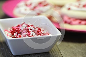 Valentine cookie sprinkles