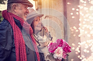 Valentine couple shopping