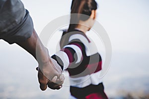 Valentine couples walking hand in hand, promised to take care of each other