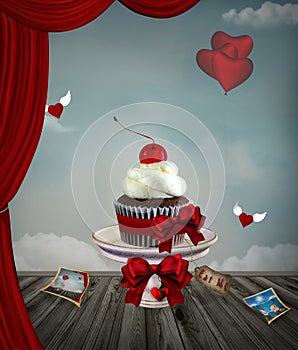 Valentine cupcake