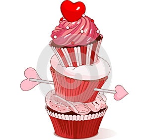 Valentine cupcakes photo