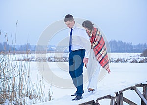 Valentine day 14 februaryÐ± couple outdoor portrait