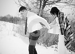 Valentine day 14 februaryÐ± couple outdoor portrait